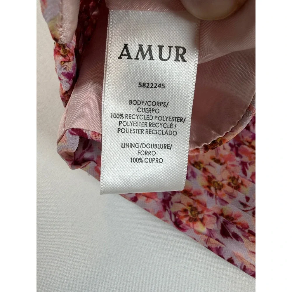 Amur Women's Caelynn Floral Smocked Ruffle Cross Back Top Size‎ XS